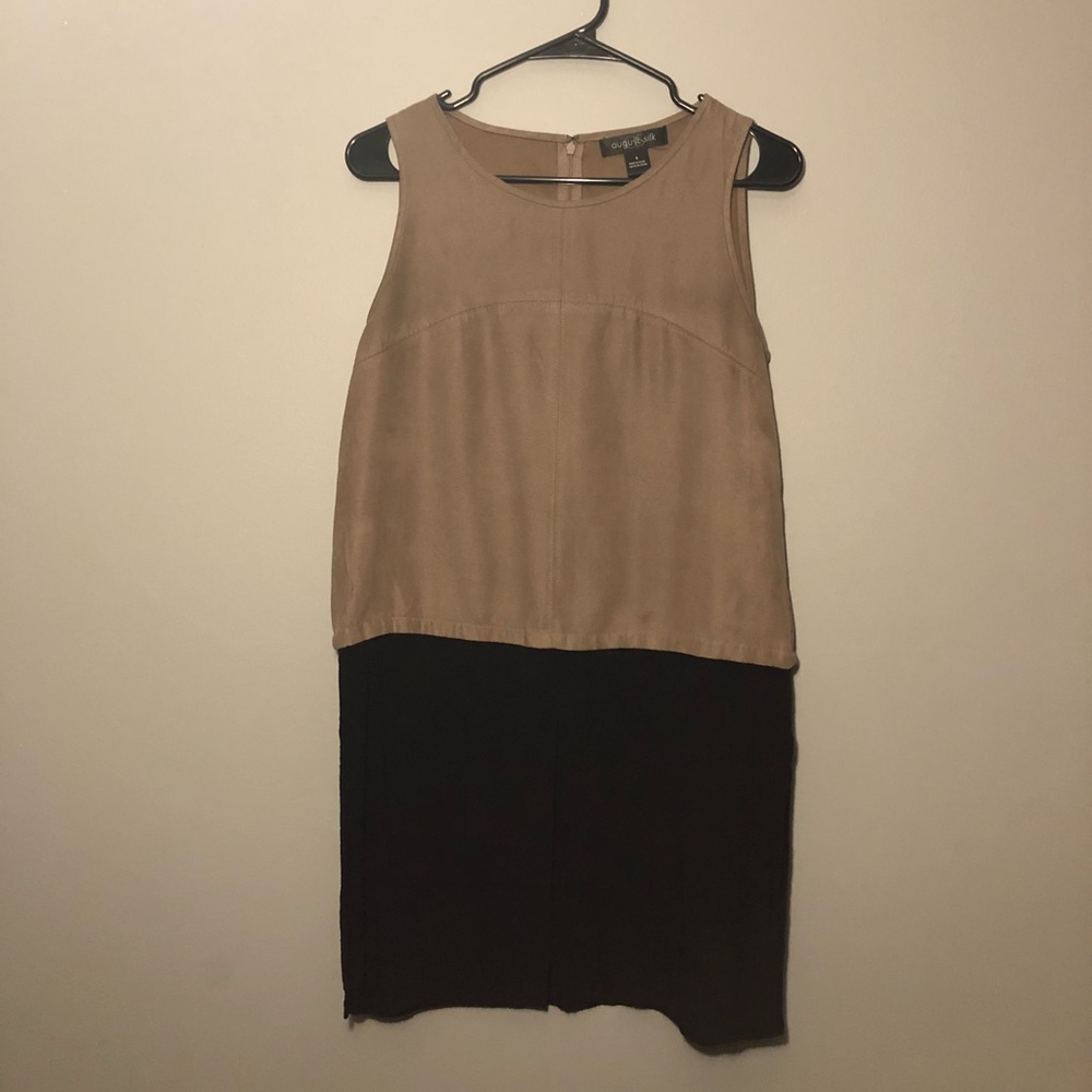August Silk Faux suede tunic top